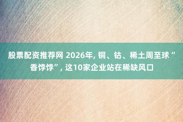股票配资推荐网 2026年, 铜、钴、稀土周至球“香饽饽”, 这10家企业站在稀缺风口