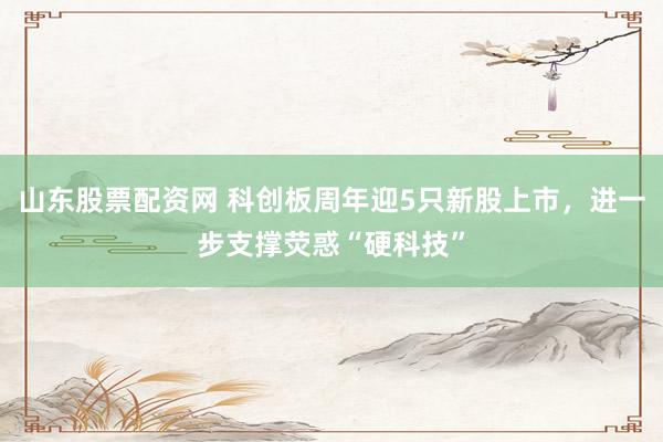 山东股票配资网 科创板周年迎5只新股上市，进一步支撑荧惑“硬科技”